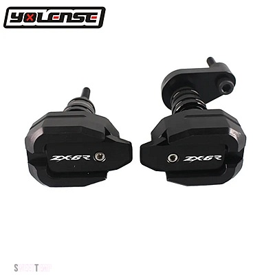互換品 カワサキ バイクアルミフレームスライダーアンチクラッシュプロテクターニンジャ ZX-6R ZX6R 2005 2006 2007 2008_7