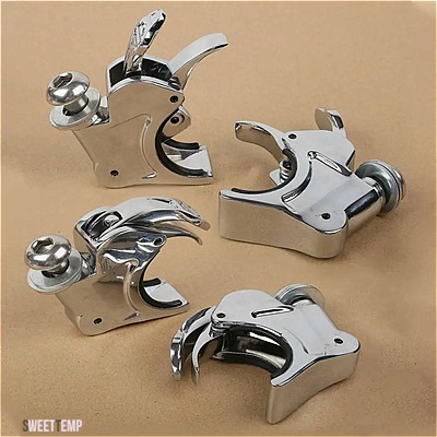互換品 ハーレー バイク 4X リリース ウィンドスクリーン クランプ スポーツスター 883 1200 ダイナ 39MM 49MM