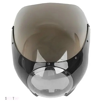 互換品 ハーレー バイク 5 3/4インチ フロントヘッドライトフェアリング ウィンドシールド ダイナ スポーツスター 1200_1