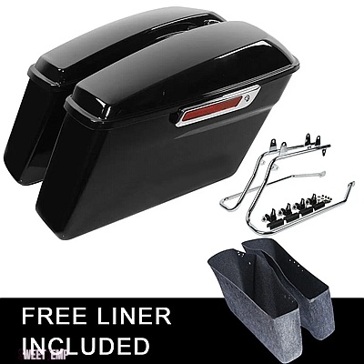 互換品 ハーレー バイク ハード サドルバッグ サドルバッグ 変換ブラケット ソフテイル ファットボーイ FLST 1984-2017