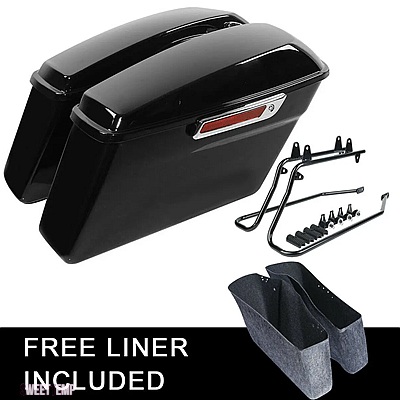 互換品 ハーレー バイク ハード サドルバッグ サドルバッグ 変換ブラケット ソフテイル ファットボーイ FLST 1984-2017