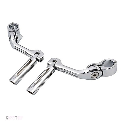 互換品 ハーレー バイク 1.25 インチ フットレスト フットペグ ロングアングルマウント ツーリング