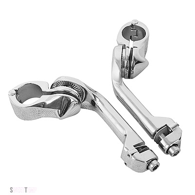 互換品 ハーレー バイク 1.25 インチ フットレスト フットペグ ロングアングルマウント ツーリング