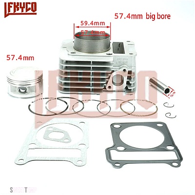互換品 ヤマハ バイク 57.4 MM/62 MMエンジン 123CC シリンダーキットYBR125 XTZ 125 XTZ125 TTR125 YBR 125 YB125Z モトブロック部品ブロック