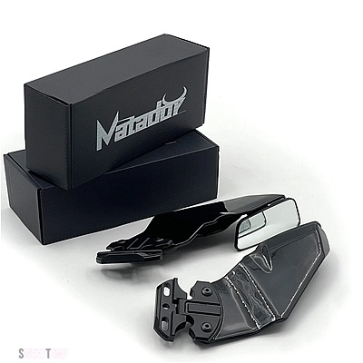 互換品 ヤマハ YZF-R3 YZF-R25 YZF-R125 T-MAX530 汎用バイクサイドウイングスポイラーフェアリング リアビューミラー付き_1