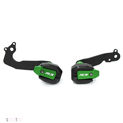 互換品 ヤマハ バイク落下 フレーム スライダー フェアリングガード クラッシュ パッド プロテクター YZFR3 YZF-R3 YZF R3 2019-22