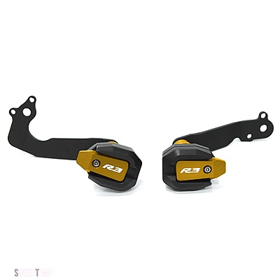 互換品 ヤマハ バイク落下 フレーム スライダー フェアリングガード クラッシュ パッド プロテクター YZFR3 YZF-R3 YZF R3 2019-22