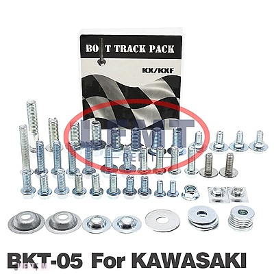 互換品 カワサキ モトクロスハードウェアボルトフルプラスチックファスナーキットKX KLX KXF 85 125 150 200 CC 2003-2025 部品_1