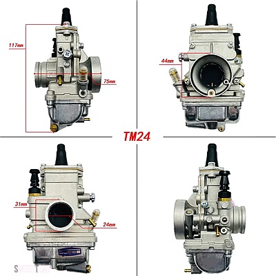 互換品 パーツそ他 ATV 2 ストローク TM24 24 MM 11.7 44 MMキャブレター燃料供給タンクバイクレーシング