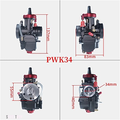 互換品 CNC PWK 24 26 28 30 32 34 SU ZU KI 2T 4T 部品 ホンダ バイクキャブレター汎用 エンジンスクーターモトクロス MMブラックペイント_6