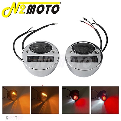 互換品 ハーレー バイク テール ブレーキ ライト LED テールライト カフェ レーサー リア ウインカー レトロ ランニング テールランプ チョッパー クル_6