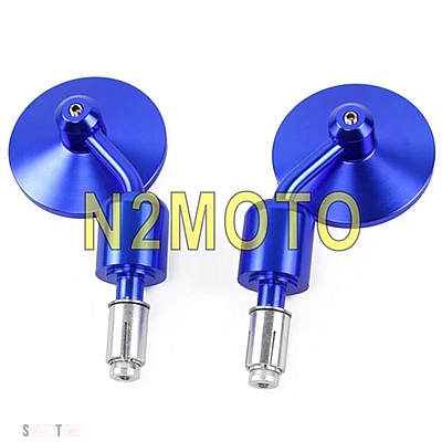 互換品 ホンダ ブラックバイク 7/8 インチ 22 MMハンドルバーエンドリアビューミラーヤマハ カフェレーサーチョッパー 1 インチハンドルバーサイドエン_1