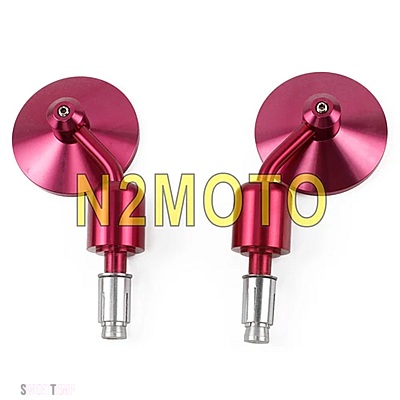 互換品 ホンダ ブラックバイク 7/8 インチ 22 MMハンドルバーエンドリアビューミラーヤマハ カフェレーサーチョッパー 1 インチハンドルバーサイドエン_3