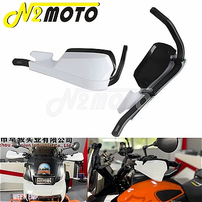 互換品 ハーレー アルミハンドガード ウインドディフレクター ワイドスクリーン バイクハンドガード 取り付けキット付き パンアメリカ 1250