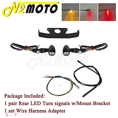 互換品 ハーレー 1 ペアバイクフロント LED ウインカーランニングライト スポーツスター S 1250 RH1250S 2021-24 ブレットリアウインカーブレーキランプ_2