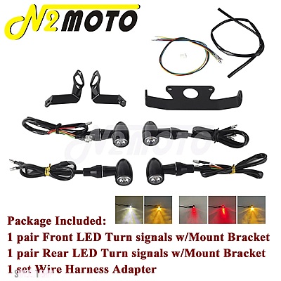互換品 ハーレー 1 ペアバイクフロント LED ウインカーランニングライト スポーツスター S 1250 RH1250S 2021-24 ブレットリアウインカーブレーキランプ_3