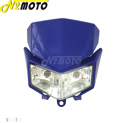 互換品 カワサキ ブラック ブルー ヘッドライト フェアリング KL2個50 KL2個50S D-TRACKER X 250 KL2個50SF ダートバイク モトクロス スーパーモト ツイ_1
