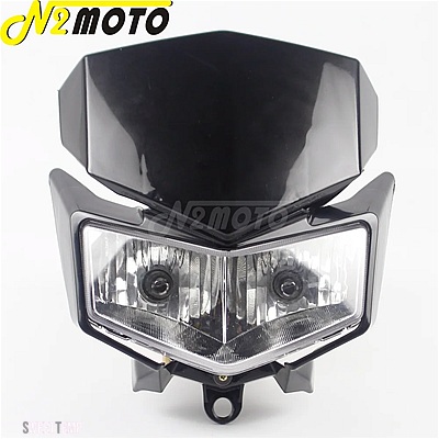 互換品 カワサキ ブラック ブルー ヘッドライト フェアリング KL2個50 KL2個50S D-TRACKER X 250 KL2個50SF ダートバイク モトクロス スーパーモト ツイ_2