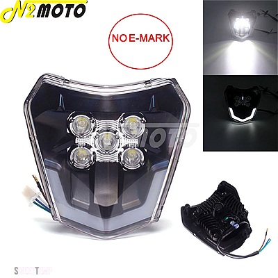互換品 KTM LED 125 150 500 SX XC SX-F XC-W EXC 530 ヘッドライト ヘッドランプ マスク カバー モトクロス エンデューロ 間_4