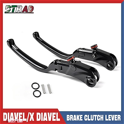 互換品 DIAVEL XDIAVEL S 2011-2020 CNC ドゥカティ カーボン バイクアクセサリー アジャストベール 折りたたみ式ブレーキ クラッチ レバー_1