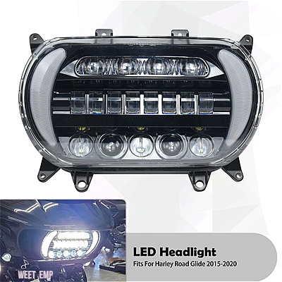 互換品 ハーレー バイクヘッドライト LED ウィンカー デイタイムサイドランニングライト ハイロービームランプ ツーリング ロードグライド FLTRX 2015-2_1
