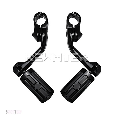 互換品 ハーレー バイク 1-1/4インチ 32MM エンジンガード ロングアングルフットペグ フットレストマウント ソフテイル ダイナ スポーツスター ファット_1