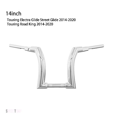 互換品 XL FLHT FLH クランプZ ツーリング ハーレー バイク 12インチ 14インチ 16インチ ハンドルバー 1.25インチ ドラッグハンドルバー_12