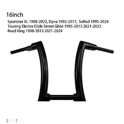互換品 XL FLHT FLH クランプZ ツーリング ハーレー バイク 12インチ 14インチ 16インチ ハンドルバー 1.25インチ ドラッグハンドルバー_4