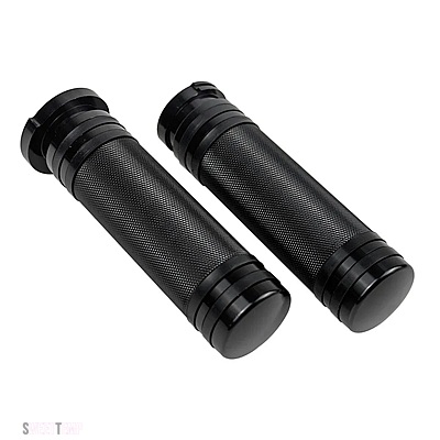 互換品 ハーレー バイク CNC 25MM 1インチ ハンドルバー ハンドグリップ アルミ ブラック/E ツーリング スポーツスター VRSC XR ダイナ ソフテイル FLHX_1