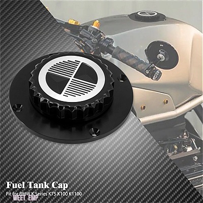 互換品 BMW バイクフロント燃料タンクキャップレトロタンクガスカバーアルミK1 K100LT K75C K1100LT装飾アクセサリー_1
