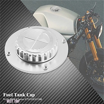 互換品 BMW バイクフロント燃料タンクキャップレトロタンクガスカバーアルミK1 K100LT K75C K1100LT装飾アクセサリー_2