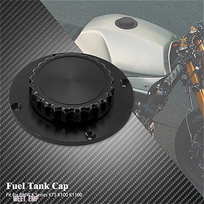 互換品 BMW バイクフロント燃料タンクキャップレトロタンクガスカバーアルミK1 K100LT K75C K1100LT装飾アクセサリー_3