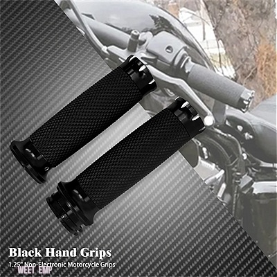 互換品 ハーレー バイクグリップ 1.25インチ ラバーハンドルグリップ ハンドルバーグリップ スポーツスター 883 1200 クルーザー ツーリング ダイナ ソ