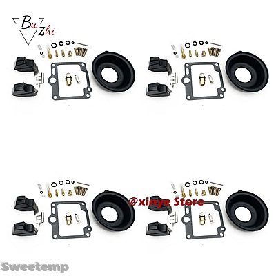 互換品 4セットバイクエンジンキャブレターリペアキットFJ1100 FJ1200 FJ1200A ヤマハ ABS用真空ダイヤフラムフロート構成_1