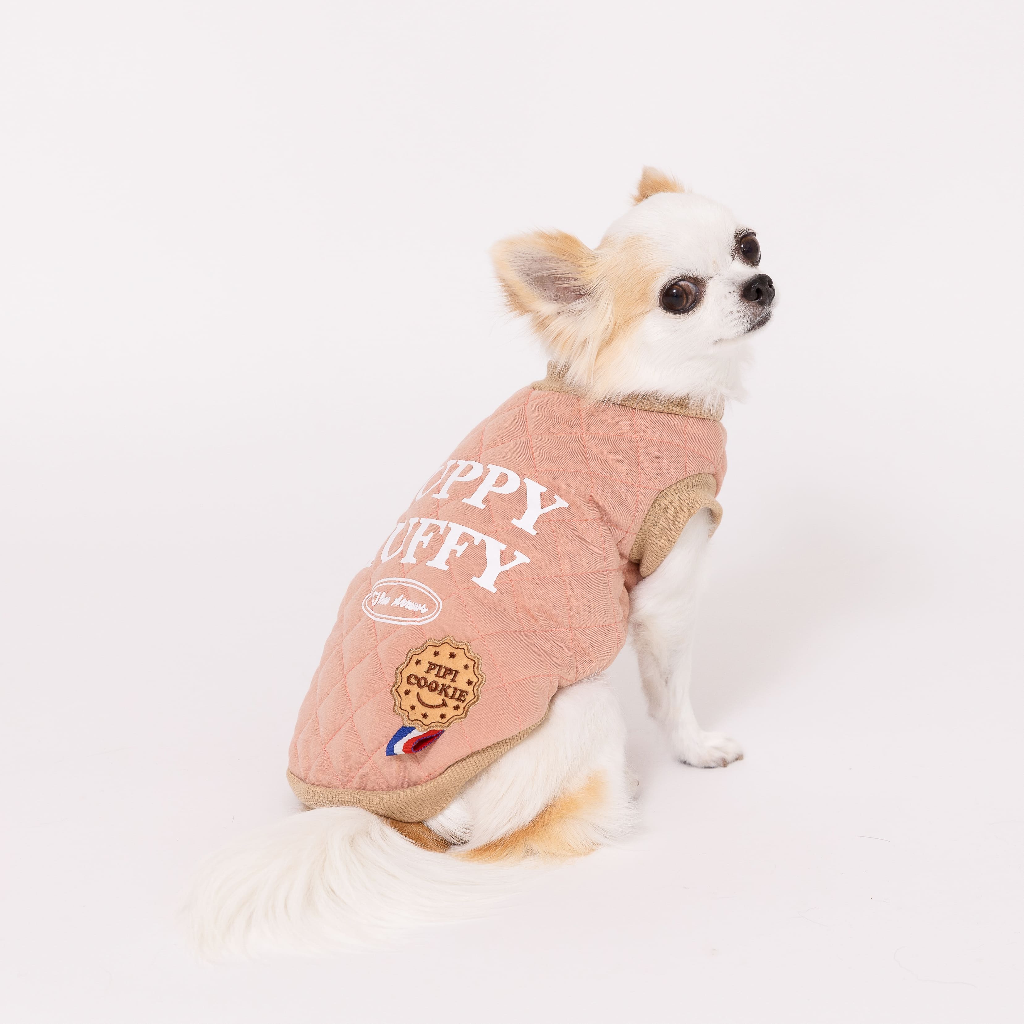 犬 服 秋 冬 袖なし かわいい 犬の服 おしゃれ PIPI くまアップリケトレーナー