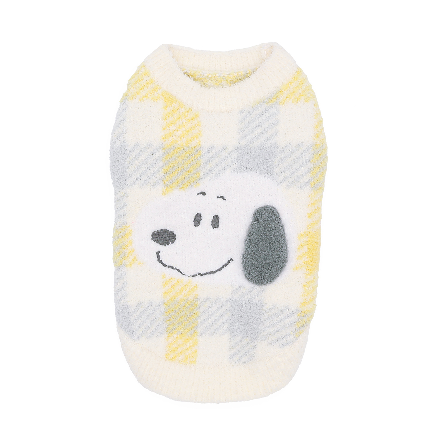 SNOOPY（スヌーピー） 犬服 秋 冬 ニット チェック柄 ペット ドッグ