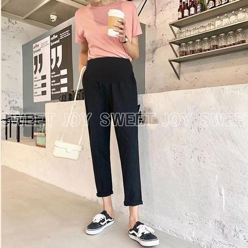 格安SALEスタート格安SALEスタートサルエルパンツ 夏 綿生地 アンクル丈 春 妊婦服 秋 カジュアル テーパード マタニティパンツ チノパン 8分 丈 お出かけ 産前 産後 アジ パンツ 、デニム