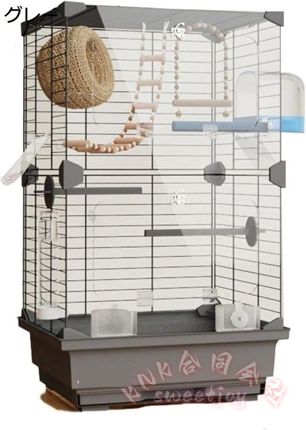 鳥かご 大きい バードケージ 複数飼い KNK(株） オカメインコケージ セキセイインコ ゴザクインコ対応 鳥小屋 とりかご インコ用 室内飼育 お掃除簡単 通気性の画像