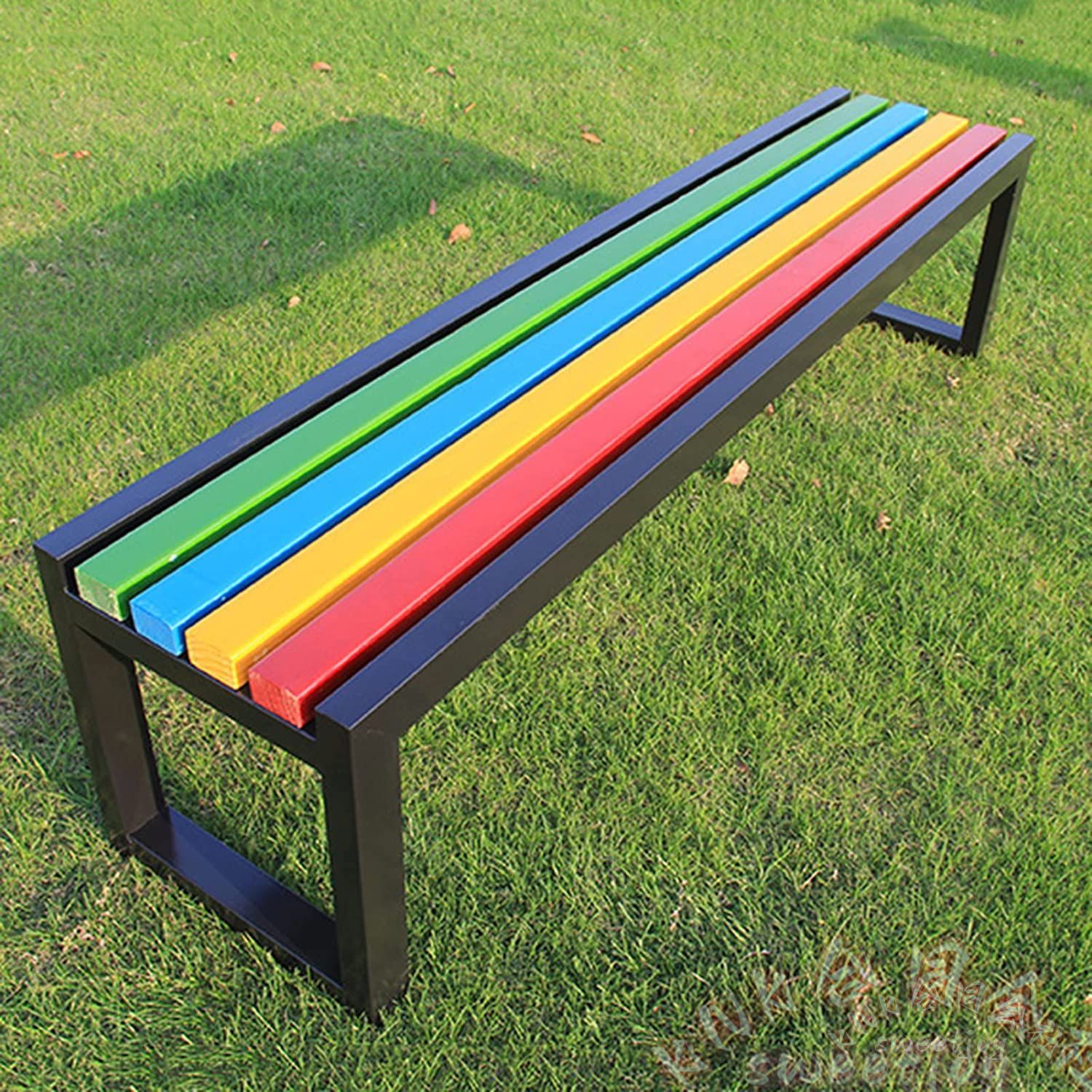 木製ガーデンベンチ 屋外 幅120/150/180cm KNK(株） 耐荷重約500kg 防水/耐日光 ガーデンファニチャー 遊園地/庭/公園用の画像