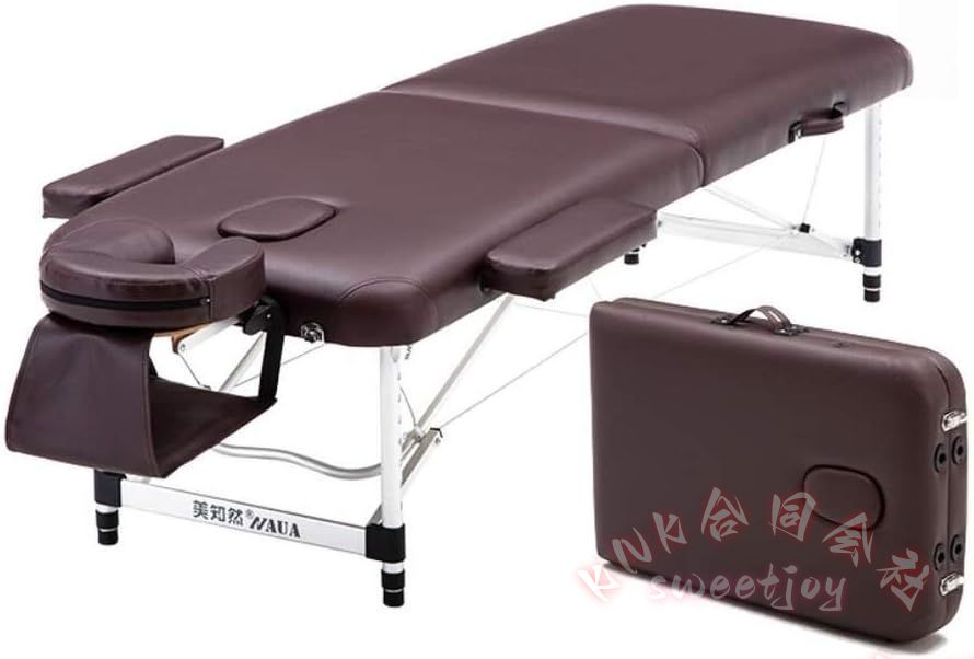 折りたたみマッサージベッド アルミ軽量 有孔タイプ KNK(株） 185×70cm 高さ48〜72cm調整 整体/施術/エステに ポータブルで持ち運び便利の画像