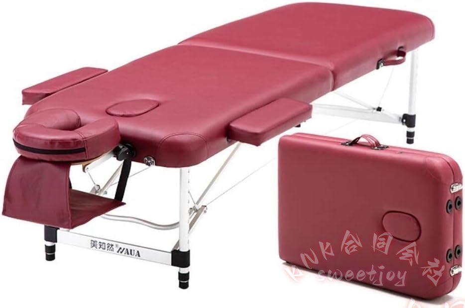 折りたたみマッサージベッド アルミ軽量 有孔タイプ KNK(株） 185×70cm 高さ48〜72cm調整 整体/施術/エステに ポータブルで持ち運び便利の画像