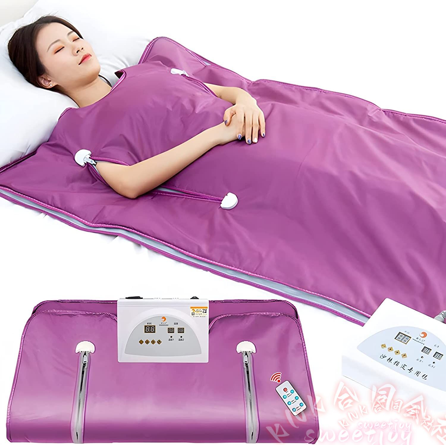 家庭用サウナブランケット 80℃ヒートマット 岩盤浴 KNK(株） 1人用ホームサウナ 自宅エステ発汗ケア 折りたたみ収納 くつろぎ温活の画像