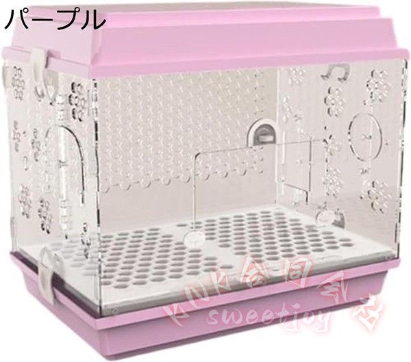 大型アクリル鳥かご 豪華セット KNK(株） 透明バードケージ 大きいケージ インコ/オウム対応 掃除簡単 自動給餌器付き 鳥籠の画像