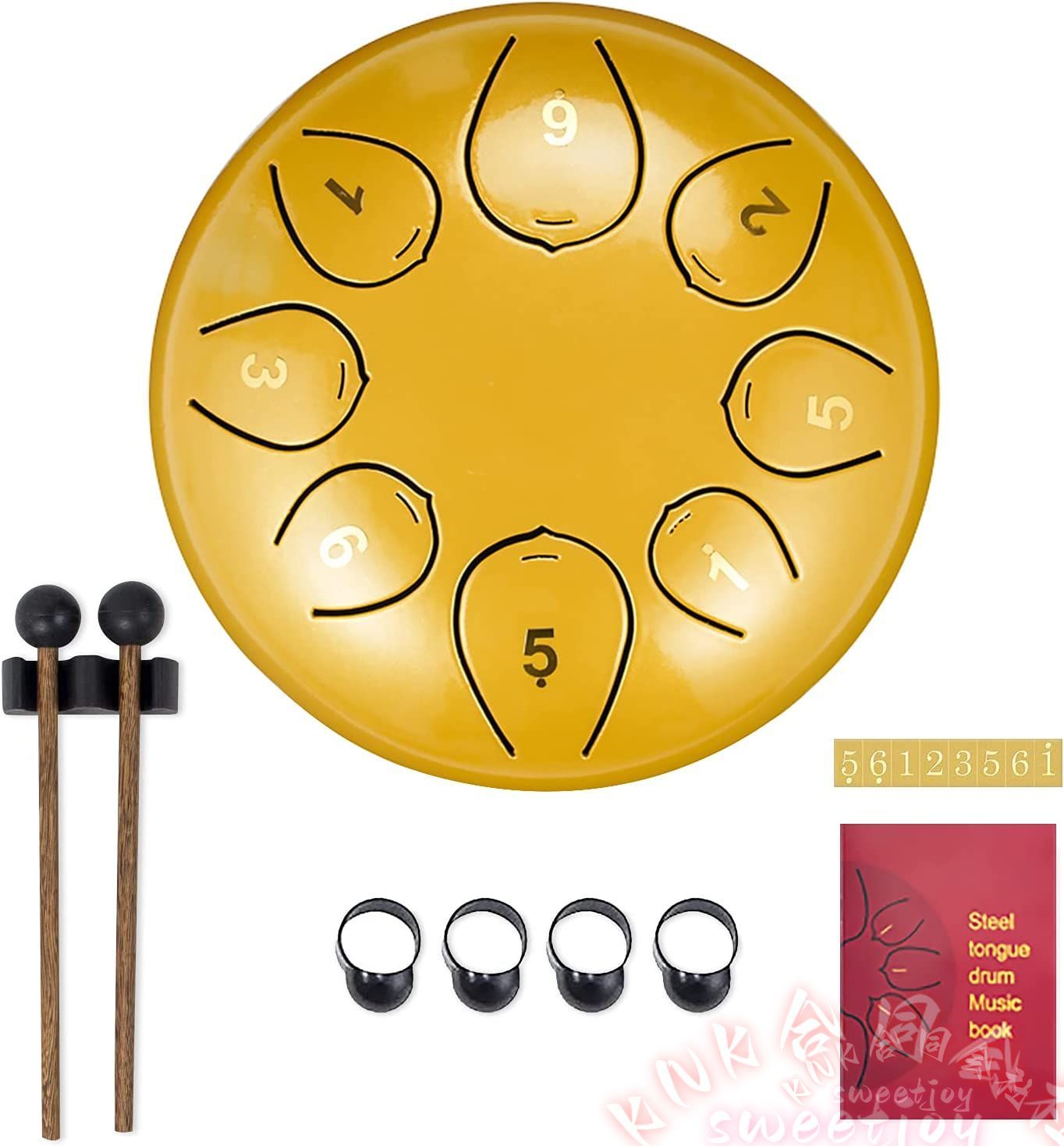 新春特価特別セット 15音タングドラム 13インチ/ブラック スタンド付 打楽器 タングドラム スリットドラム 10インチ 11音 スチールタングドラム