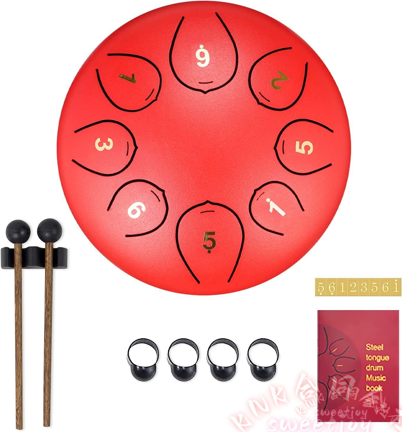 スリットドラム 6インチ 8音 タングドラム KNK 打楽器 スチールタン