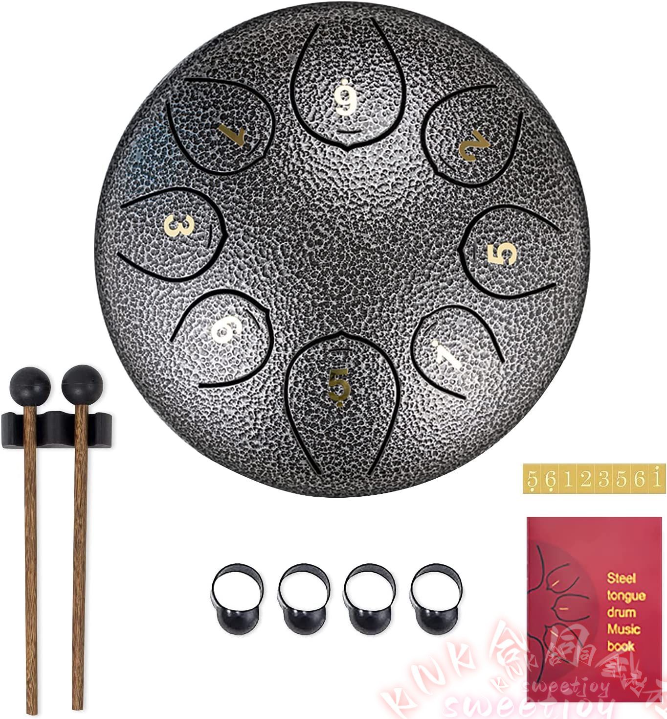 スリットドラム 6インチ 8音 タングドラム KNK 打楽器 スチールタン