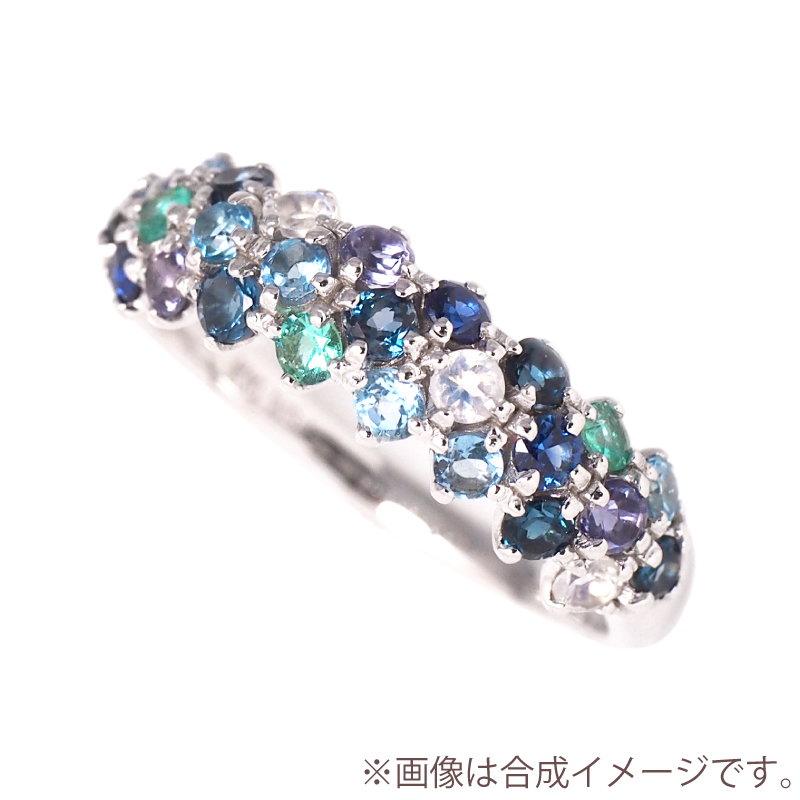 リング パヴェ アミュレット オーシャン 指輪 ボリューム 幅広 女性 厄年 お守り K18 18金 18K K10 10金 10K アレルギー対応 ゴールド プレゼントの画像
