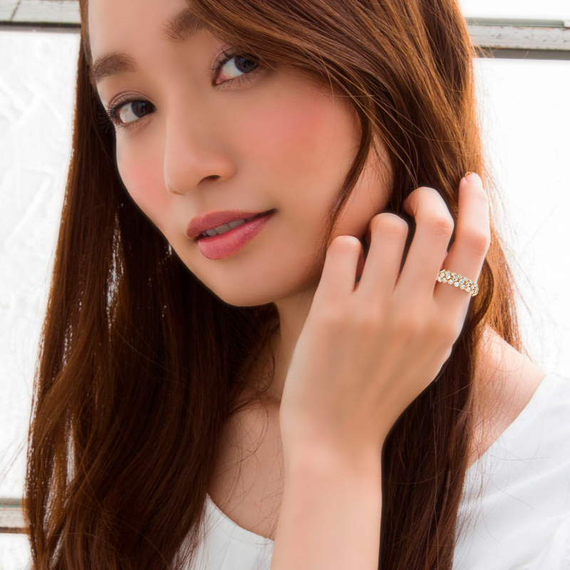 リング ダイヤモンド パヴェ 1.00ct ダイヤ 指輪 K18 18金 18K ゴールド ピンクゴールド イエローゴールド 誕生日 記念日 プレゼントの画像