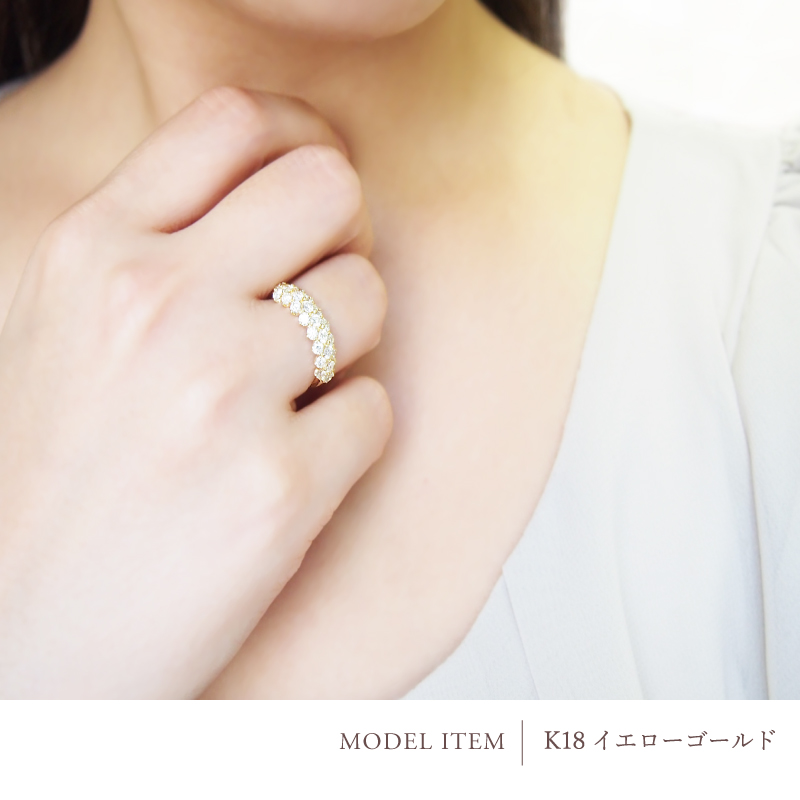 リング ダイヤモンド パヴェ 1.00ct ダイヤ 指輪 K18 18金 18K ゴールド ピンクゴールド イエローゴールド 誕生日 記念日 プレゼントの画像