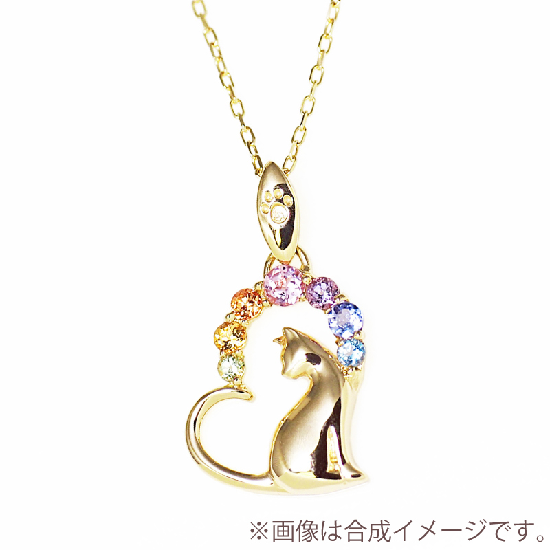 すぐ届く！BALENCIAGA DARLING ネックレス ハート 猫(ネコ) すぐ届く！BALENCIAGA DARLING ネックレス ハート 猫(ネコ